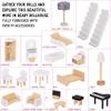 Lil' Jumbl Jumbl Kids Wooden Dollhouse, 17-Piece Accessories & Furniture are Included, with Balcony & Stairs, 3 Story Easy to Assemble Doll House Toy view 3