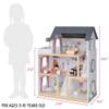 Lil' Jumbl Jumbl Kids Wooden Dollhouse, 17-Piece Accessories & Furniture are Included, with Balcony & Stairs, 3 Story Easy to Assemble Doll House Toy view 4