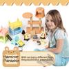 TQQFUN Pet Pretend Play Toys, 33 PCS Hamster Figures Playset Toy, Realistic Detailed Pet Care Center, Hamster Care Role Play Educational Toys, Gift for Kids Toddlers Boys and Girls view 2