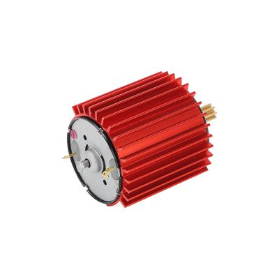 2 Speed 370 Brushed Motor, RC Brush Motor Metal Gear, Heat Dissipation High Speed High Efficiency RC Brush Motor Metal Gear with Heat Sink for WPL RC Car (Red)
