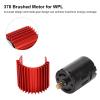 2 Speed 370 Brushed Motor, RC Brush Motor Metal Gear, Heat Dissipation High Speed High Efficiency RC Brush Motor Metal Gear with Heat Sink for WPL RC Car (Red) view 2