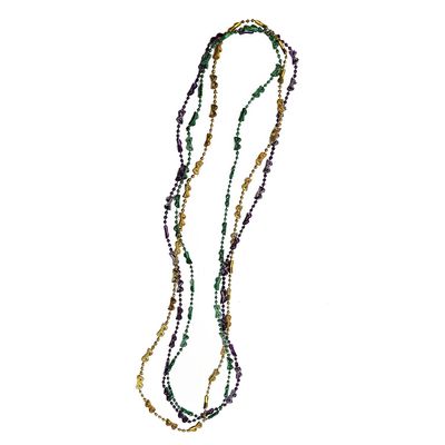 PMU 6pcs Mardi Gras Mini Mask Beads Green, Gold & Purple