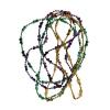 PMU 6pcs Mardi Gras Mini Mask Beads Green, Gold & Purple view 2