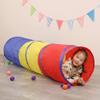 LimitlessFunN Crawling Kids Play Tunnel [ Pop Up Portable Rainbow Tunnel ] for Children, Toddlers, Boys & Girls, Pet, Dogs & Cats, Indoor & Outdoor Toys (Red, Yellow, Blue) view 2
