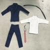1/12 Scale Miniature Custom Handmade Navy Slim Suit for Mezco or Mixmax Slim Body Figure (Figure NOT Included) view 1