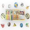 50 Assorted Pokemon Card Pack Lot - Foils, Rares, Random Pin, Collectible Coin view 1