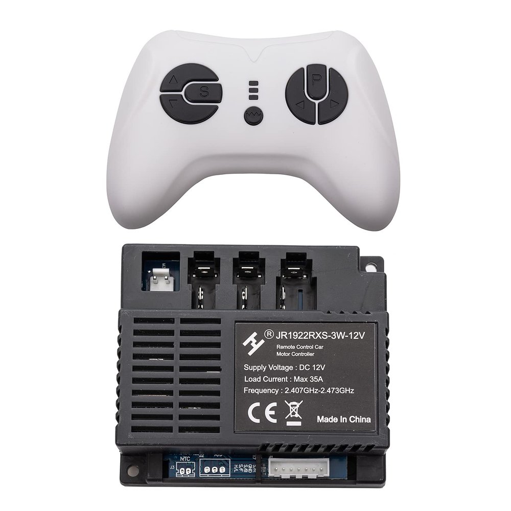 2.4G Bluetooth Remote Control and JR1922RXS-3W-12V Receiver Kit Kids Powered Ride On Car,Controller Control Box Accessories for Children Electric Ride On Car Replacement Parts