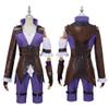 Weixu Cosplay Costume Long Leather Hoodie Pants Uniform Outfits for Women Halloween Party Carnival Suit S view 2