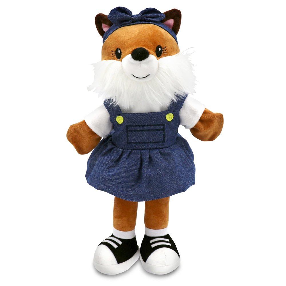 Sharewood Forest Friends Fiona The Fox Hand Puppet - Stuffed Animal for Toddlers, Kids, Teachers, Daycare & School - Perfect for Puppet Theatre and Creative Play