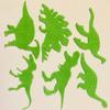 6 x Dinosaur Green Felt Pieces 3" high (6 Different Designs) Dino T-Rex Craft Embellishment view 1