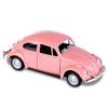 Berry President 1967 Classic Beetle Bug Vintage 1/32 Scale Diecast Metal Pull Back Car Model Toy for Gift Kids (Rose) view 4