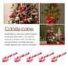 Exogio 100Pcs Red and White Handmade Christmas Candy Cane Miniature Food Dollhouse Home Decor Clay Candy Cane view 2