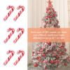 Exogio 100Pcs Red and White Handmade Christmas Candy Cane Miniature Food Dollhouse Home Decor Clay Candy Cane view 3