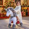 PonyCycle Grey Pony Ride on Horse Unicorn Advanced Model Y Riding Unicorn Ponies Toy (28.7" Height for Kids Ages 34) Riding Pony with Wheels, Realistic Birthday Gift for Kids Pony Ride Y356 view 1