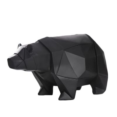 Coin Bank Piggy Bank Resin Unbreakable Coin Bank Geometric Shape Money Bank for Girls Boys Kids Adults As Birthday Gifts Great Birthday Gift for Kids (Color : Black)