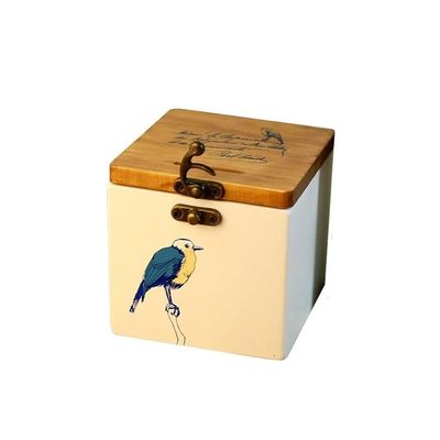 Coin Bank Piggy Bank,Desktop Square Coin Bank,Wooden Money Bank,for Kids Aldult Birthday Home Decoration Great Birthday Gift for Kids (Color : A)
