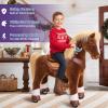 PonyCycle Horse Ride on Pony Advanced Model Y Plush Brown Riding Horse Toy Size 3 for Ages 34, Indoor Outdoor Rocking Horse, for Kids Plush Animal Pony Ride Y374 view 2