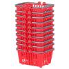 Toddmomy 10Pcs Dollhouse Shopping Baskets Mini Shopping Basket Plastic Supermarket Basket with Handles for Dollhouse DIY Crafts (Red) view 1