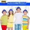 Sumind 48 Packs Construction Party Hats Kids Plastic Worker Helmet Bulk Toy for 3-8 Years Children Dress up Party Supplies(Blue) view 2