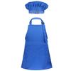 Sywiyi Kids Girls 2pcs Kitchen Cooking Costumes Sets Chef Apron with Hat Baking Painting Outfits Blue Large view 1