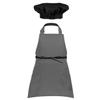 Sywiyi Kids Girls 2pcs Kitchen Cooking Costumes Sets Chef Apron with Hat Baking Painting Outfits Black Small view 2