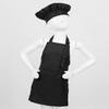 Sywiyi Kids Girls 2pcs Kitchen Cooking Costumes Sets Chef Apron with Hat Baking Painting Outfits Black Small view 4