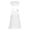 Sywiyi Kids Girls 2pcs Kitchen Cooking Costumes Sets Chef Apron with Hat Baking Painting Outfits White Medium view 1