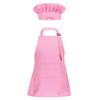 Sywiyi Kids Girls 2pcs Kitchen Cooking Costumes Sets Chef Apron with Hat Baking Painting Outfits Pink Medium view 1