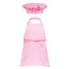 Sywiyi Kids Girls 2pcs Kitchen Cooking Costumes Sets Chef Apron with Hat Baking Painting Outfits Pink Medium view 2