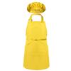 Sywiyi Kids Girls 2pcs Kitchen Cooking Costumes Sets Chef Apron with Hat Baking Painting Outfits Yellow Small view 2