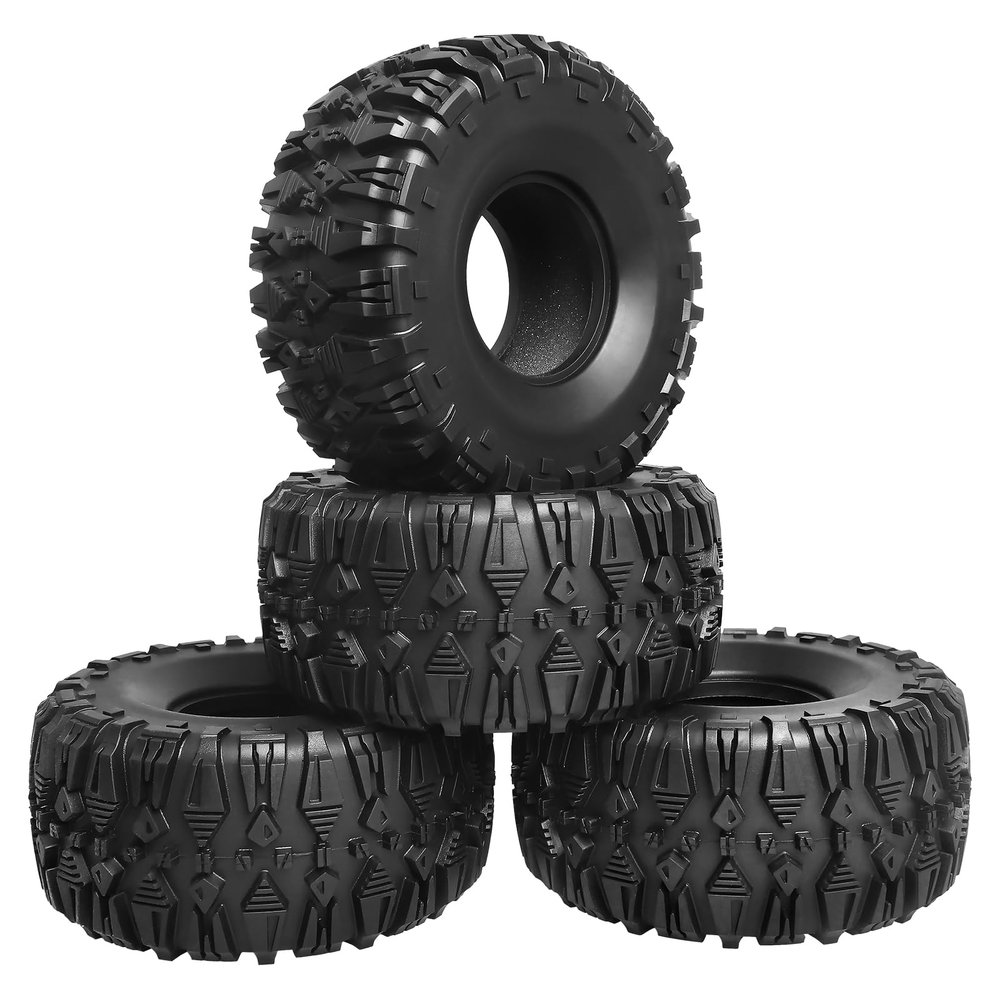 FriHobby 2.2 Crawler Tires with Foam Inserts fit1/10 Scale Rock Crawler Car, Height 5.31 inch (135mm) Compatible with Traxxas TRX4 Axial SCX10 II III Redcat Gen 8
