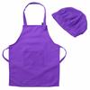 Sywiyi Kids Girls 2pcs Kitchen Cooking Costumes Sets Chef Apron with Hat Baking Painting Outfits Purple Large view 3