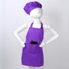 Sywiyi Kids Girls 2pcs Kitchen Cooking Costumes Sets Chef Apron with Hat Baking Painting Outfits Purple Large view 4