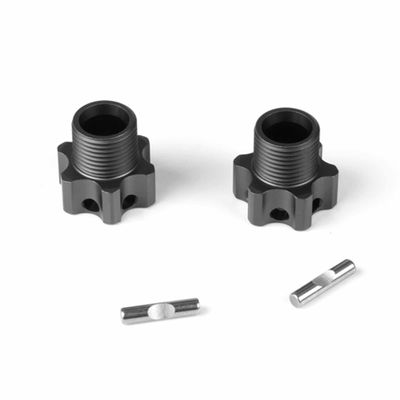 TEKNO RC LLC +4mm Gun Metal Anno Wheel Hubsw/pins2pcs TKR5071E Electric Car/Truck Option Parts