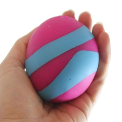 1 Striped Sand Filled Stress Ball - Moldable Ball with Granular Filling - Heavy Sensory, Stress, Squeeze Fidget Toy ADHD Special Needs Soothing (Random Color)