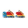siku 1695, Truck with Skip and Trailer, Toy Truck, Metal/Plastic, Multicolour, with Container and Moveable Skip view 1