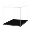 12" x 12" Clear Acrylic Display Box with Black Base Versatile Plexiglass Retail Product Dust Cover for Collectibles and Memorabilia by Marketing Holders view 1