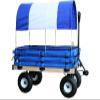 20 in. x 38 in. Covered Wooden Wagon with Pads - Blue view 1