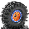 HOBBYSOUL 1.9 Mud Slingers Tires Soft Sticky Tyres 120mm / 4.72inch & Metal 1.9 Beadlock Wheels Orange Blue Rims for 1/10 RC Crawler Trail Traxxas TRX4 Axial SCX10 Redcat Gen8 upgarde view 4