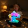 Cuteoy 13" Musical Green Star Plush Pillow Glowing Twinkle Night Light Stuffed Animal LED Toys Adjustable Volume Birthday for Girls Boys view 2