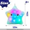Cuteoy 13" Musical Green Star Plush Pillow Glowing Twinkle Night Light Stuffed Animal LED Toys Adjustable Volume Birthday for Girls Boys view 3