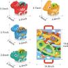 COVTOY 1 Year Old Boy Gift, 4 Sets of Vehicle Dinosaur Car Toys with Playmat and Storage Bag Baby Toys 12-18 Months First Birthday Gifts for 1 Year Old Infants and Toddlers view 2