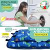 ACRABROS Toddler Nap Mat with Pillow and Blanket, Extra Large Rolled Napping Mats,Slumber Bags for Boys Girls,Kids Sleeping Bag for Daycare, Preschool Travel Camping, Dinosaur view 2