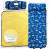 ACRABROS Toddler Nap Mat with Pillow and Blanket, Extra Large Rolled Napping Mats,Slumber Bags for Boys Girls,Kids Sleeping Bag for Daycare, Preschool Travel Camping, Dinosaur view 3