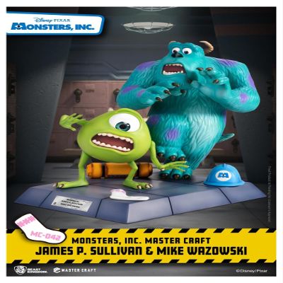 Beast Kingdom Monsters Inc.: James P. Sullivan & Mike Wazowski MC-042 Master Craft Statue,Multicolor