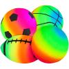 Hxezoc 4 Pack Sports Balls Set 6 Inch Inflatable Vinyl Balls with Added Hand Air Pump, Neon Basketball, Soccer, Volleyball and Football for Kids and Toddlers Playground Indoor and Outdoor Use view 1