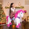 PonyCycle Ride on Unicorn Riding Unicorn Pink Toys Advanced Model Y Plush Animal (28.7" Height/Size 3 for Kids Ages 34) Indoor Outdoor Riding Horse, No Electricity Birthday Gift for Kids Y352 view 1