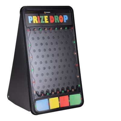 ZeHuoGe 40" Prize Drop Board Disk Game with 12 Pucks Customizable 4 Slots Foldable Stand Carnival Tradeshow Party Home Playing Develop Intellect