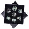 SUNYIK 7 PCS Polished Crystal Stone Polyhedral DND Dice Set for for RPG MTG Table Games, DND Game Dice Polyhedral Dungeons and Dragons for Office Home Decoration, Kambaba Jasper view 1