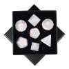 SUNYIK 7 PCS Polished Crystal Stone Polyhedral DND Dice Set for for RPG MTG Table Games, DND Game Dice Polyhedral Dungeons and Dragons for Office Home Decoration, Rock Quartz view 1
